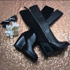 Michael Kors Wedge Tall Boots Size 5